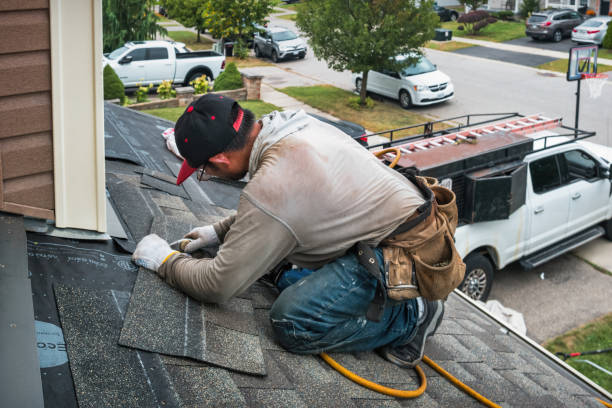 Professional Gutter Repair And Installation technician working in Flora, MS